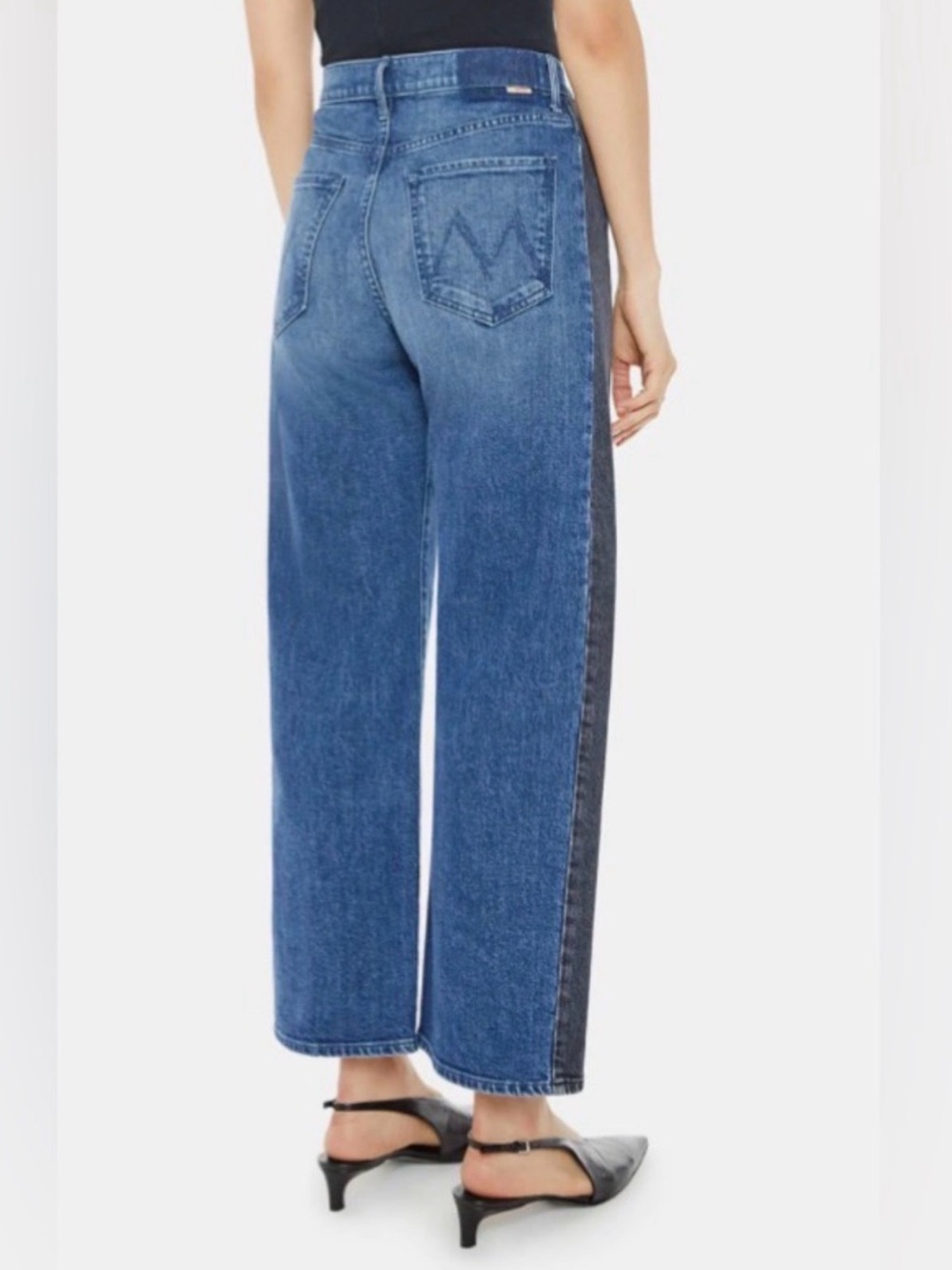 MOTHER SUPERIOR Jeans Half-Pipe Flood Black and Blue Size 28 - Picture 15 of 16